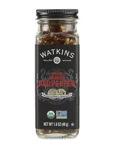 Watkins Gourmet Organic Spice Jar, Crushed Red Pepper, Non-GMO, Kosher, 1.6 Ounce Jar, 1-Pack Hot Pepper Flakes