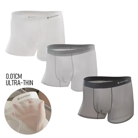 NEXFORMX Men's Ultra-Thin Cooling Boxer Trunks Lightweight Microfiber Underwear Breathable No-Show Design Summer Comfort April Fool's Day gift