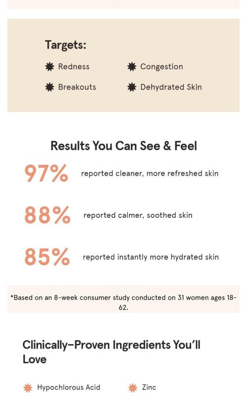 Barefaced Clean Slate Spritz Hypochlorous Acid Mist for Face & Body 5.44 oz Cleanses Skin on the Go Setting Spray for Makeup Boosts Hydration Reduces Redness Soothes Sensitive Skin - Cleaning