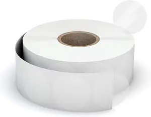 1" Clear Circle Stickers (1000 Pcs), Transparent Self-Adhesive Seals for Envelope, Cosmetic Box, Gift Bag