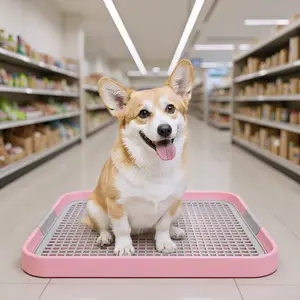 Indoor Dog & Cat Potty Training Tray - Leak-Proof Pet Toilet Solution | Keeps Your Floors Spotless & Paws Dry | Perfect for Home Training puppy  litter  box Splash-Proof