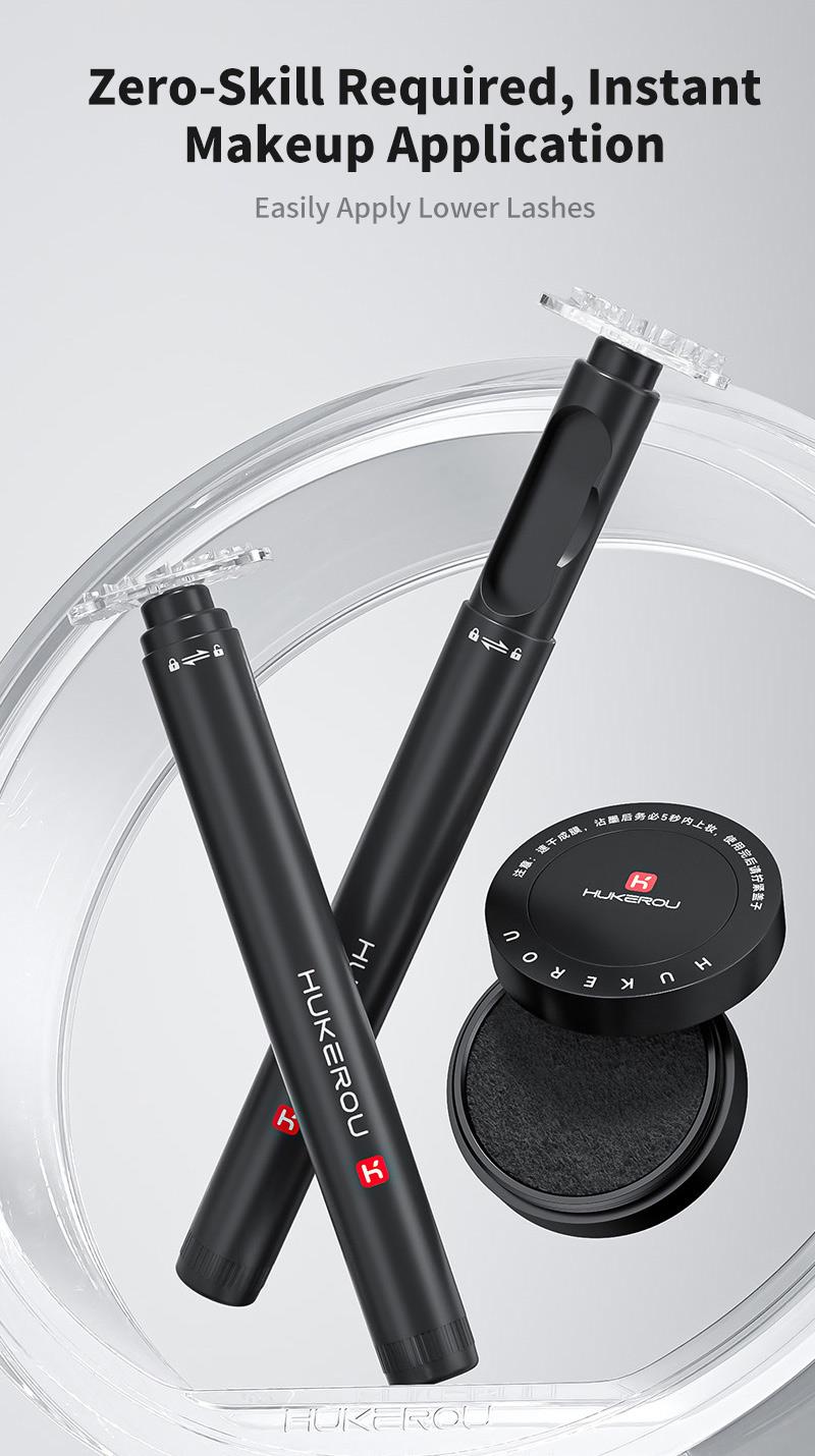 [Valentine Exclusive] Lower Eyelash Stamp 11-Piece Makeup Set – Glue-Free Long-Lasting Smudge-Proof, Water-Proof Ink, Eyeliner-Like Finish, Compact Design, Easy Application for Natural Look, Beginner Essential Cosmetics