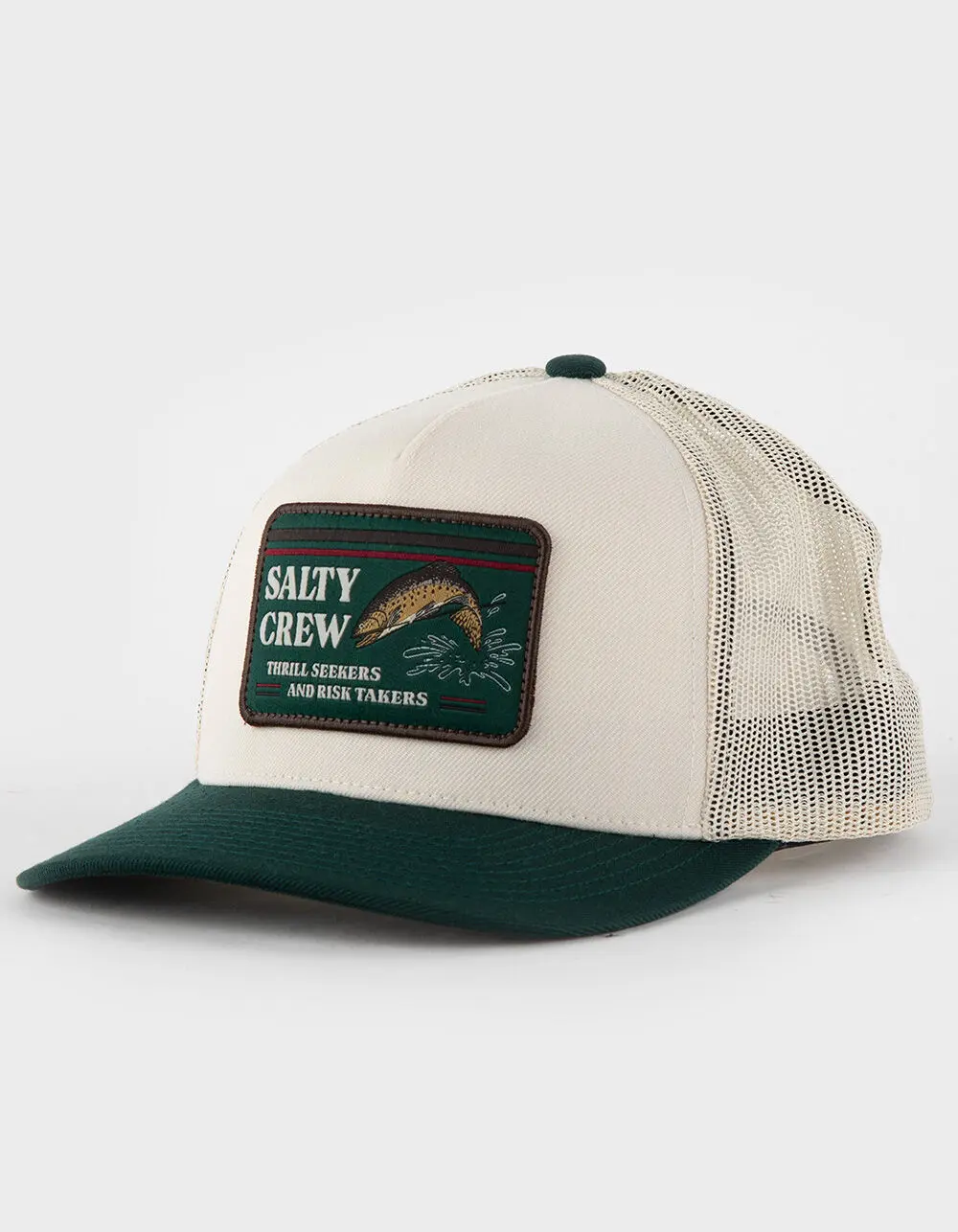 SALTY CREW Double Haul Mens Trucker Hat, Green SALTY CREW Double Haul Mens Trucker Hat, Green