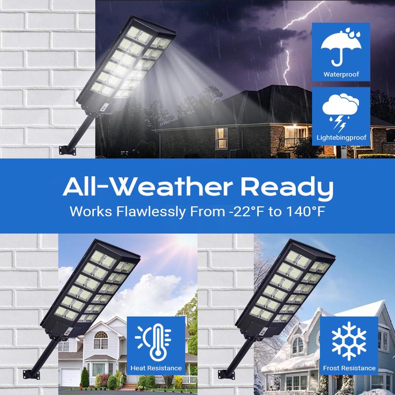 Solar Street Light Outdoor,  Flood Lamp, 3 Modes Motion Sensor Security Light for Yard Garden Road Garage, Solar Lights Outdoor Wall/Pole Mounted with Remote, IP65 Waterproof