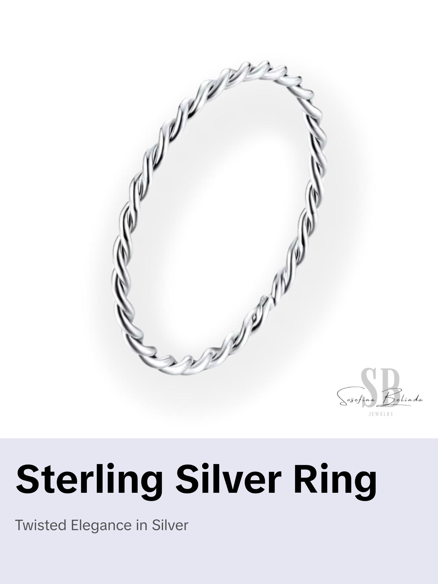 Intertwined Sterling Silver Stacking Ring