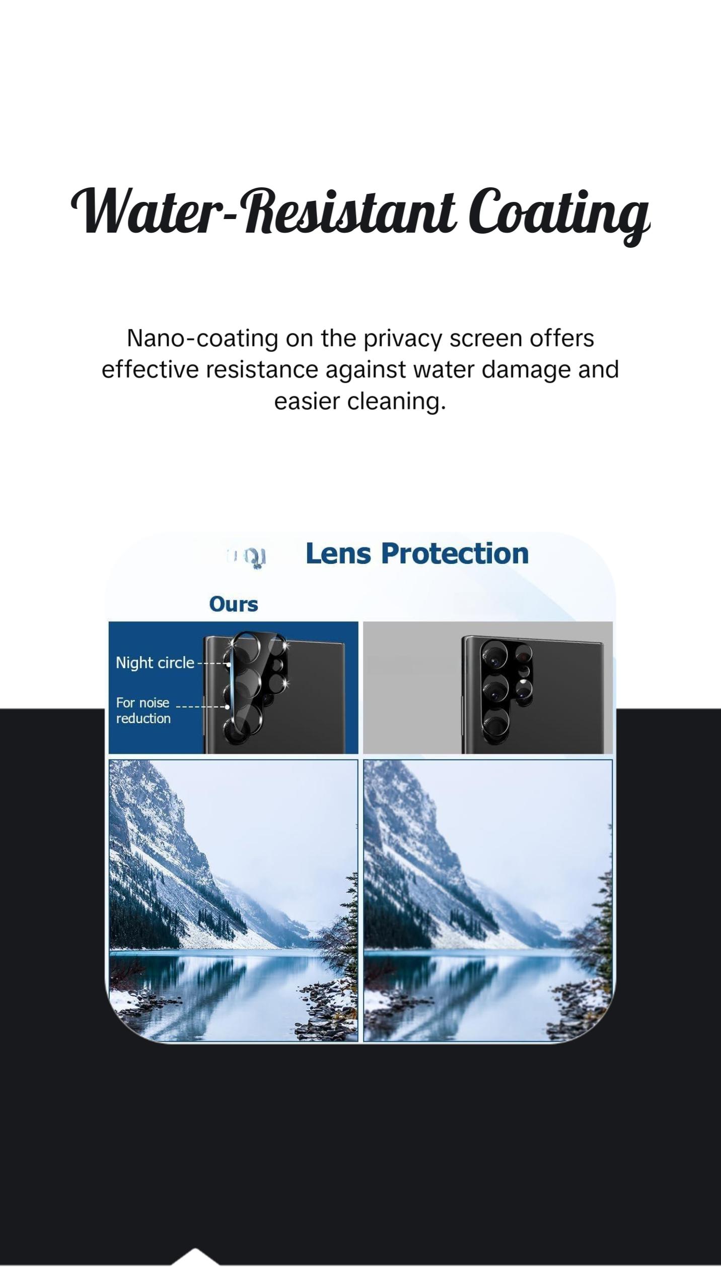 2+2 Pack Galaxy S21 Ultra Privacy Screen Protector and Camera Lens Protector,9H Hardness Tempered Glass, 3D Full Coverage, Fingerprint Unlock, Easy to Install for Galaxy S21 Ultra 6.8 Inch Protection Protective 2+2 Pack Galaxy S21 Ultra Privacy Screen Protector and Camera Lens Protector,9H Hardness Tempered Glass, 3D Full Coverage, Fingerprint Unlock, Easy to Install for Galaxy S21 Ultra 6.8 Inch Protection Protective