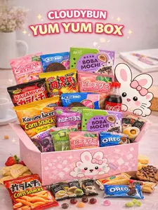 CloudyBun YumYum Box | Assorted Asian Snack Box + 1 Drink