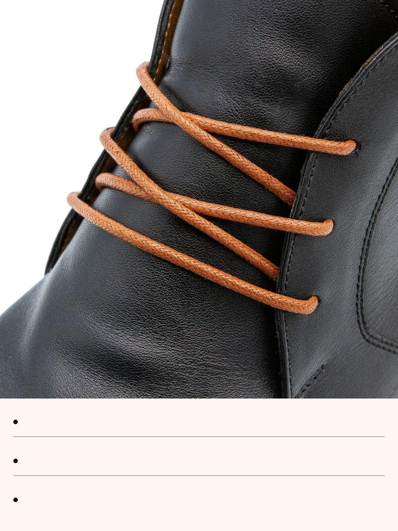 Brown Waxed Dress Shoelaces