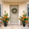 2 Pcs 3ft Artificial Camellia Trees with 24 Flowers & 188 Leaves, UV Resistant, Fall Season Decor for Indoor Home Office & Outdoor Courtyard