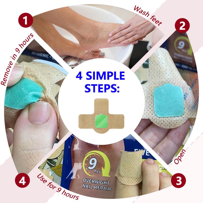 Lansiyi Nail Patches 21pcs/box with 5 Herbs for Nail Problem Care Matte Japanese Style Daily Care Nails Kit Set