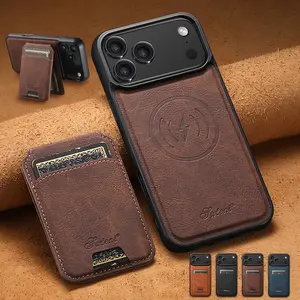 RFID Blocking Wallet Case for iPhone 17/16/15/14/13/12 Pro Max - MagSafe Compatible Flip Leather Case with Card Holder, Shockproof Magnetic Phone Cover for Women Men