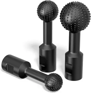 3PCS Ball Gouge Angle Grinder Attachment - 360° Sphere Rotary Burr for Rapid Wood Carving, Heavy-Duty Steel Spherical  Head with Abrasive Teeth (Bowl, Log & Sculpture Crafting) hand drill woodworking tool drilling bits precision grinding