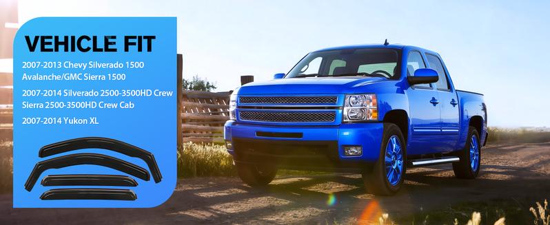 Nilight Window Visor Compatible with Chevy Silverado 1500/Avalanche 2007 2008 2009 2010 2011 2012 2013 GMC Sierra 1500/Silverado/Sierra 2500-3500HD Crew Cab Yukon XL in Channel Rain Guards Car Accessories Truck dealsforyoudays Nilight Window Visor Compatible with Chevy Silverado 1500/Avalanche 2007 2008 2009 2010 2011 2012 2013 GMC Sierra 1500/Silverado/Sierra 2500-3500HD Crew Cab Yukon XL in Channel Rain Guards Car Accessories Truck dealsforyoudays