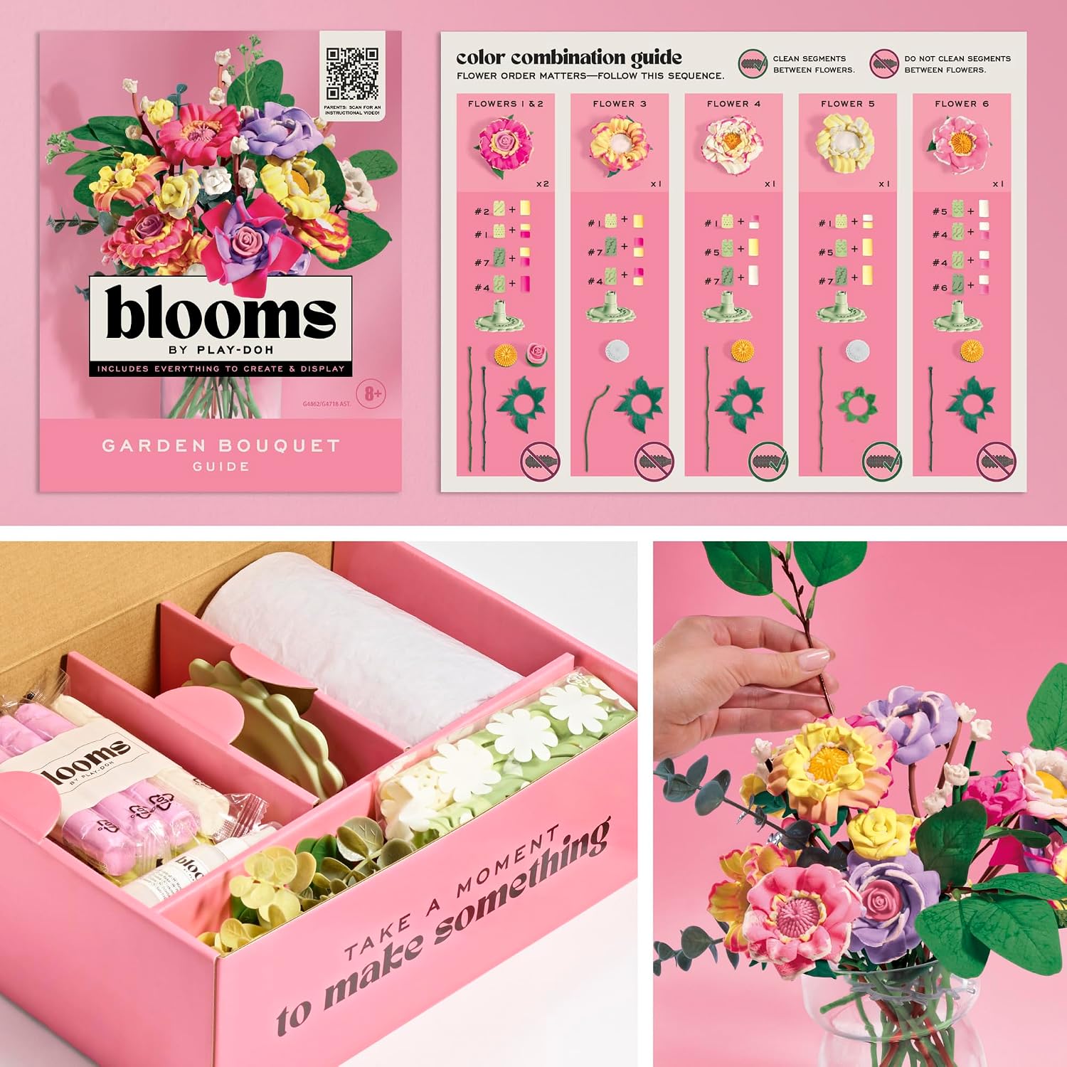 Blooms by Play-Doh Meadow Bouquet Kit, Doh Bouquet Assortment- Floral Crafts for Adults & Teens Blooms by Play-Doh Meadow Bouquet Kit, Doh Bouquet Assortment- Floral Crafts for Adults & Teens