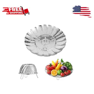 Vegetable Steamer Basket, Stainless Steel (5.5 inches to 9.2 inches)