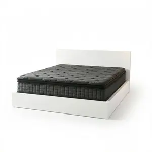 12" Full Size Hybrid Mattress with Gel Memory Foam & Individually Pocketed Springs, Euro Top Medium Firm Bed for Pressure Relief, Motion Isolation & Edge Support, Black