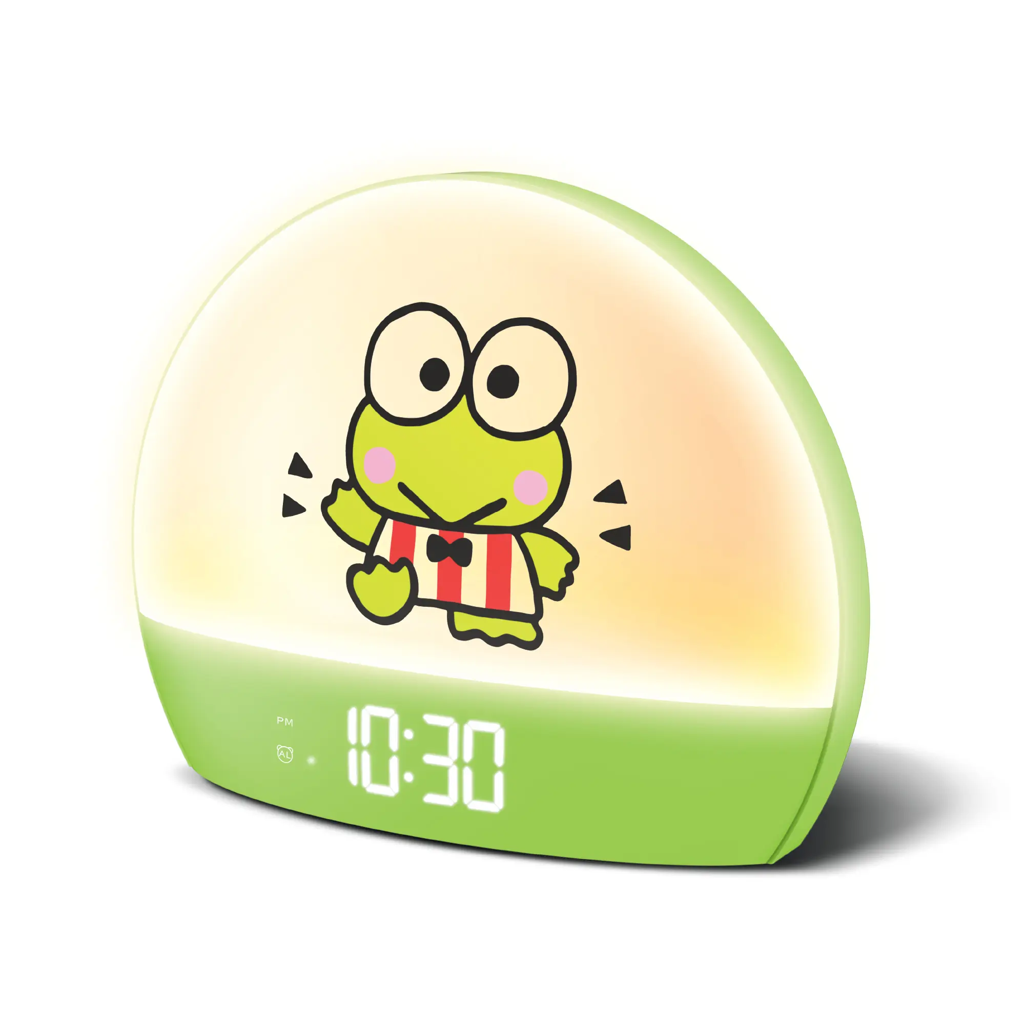 Hello Kitty Keroppi Cartoon Character LED Number Display Alarm Clock - USB-Powered, 6 Color Changing Light Modes, Extra USB Port, Creative Digital Clock for Bedrooms, Girl Room Desk Decor, Led Clock, Desks