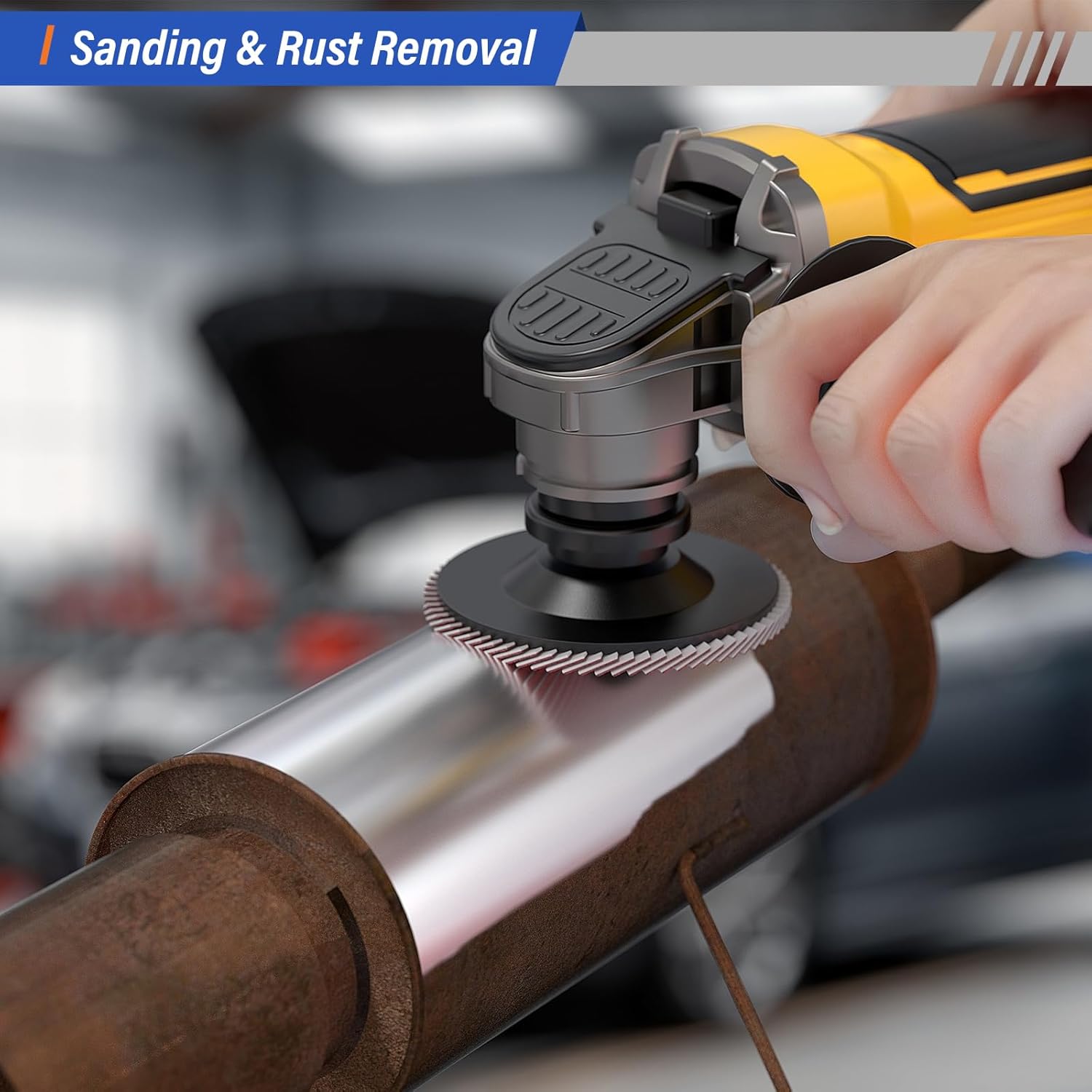 14 PCS Wood Carving Disc Set for 4" & 4.5" Angle Grinder, Tungsten Carbide Grinding Wheel with 5/8" & 7/8" Arbor, Woodworking Tool for Cutting, Shaping, Carving & Sanding