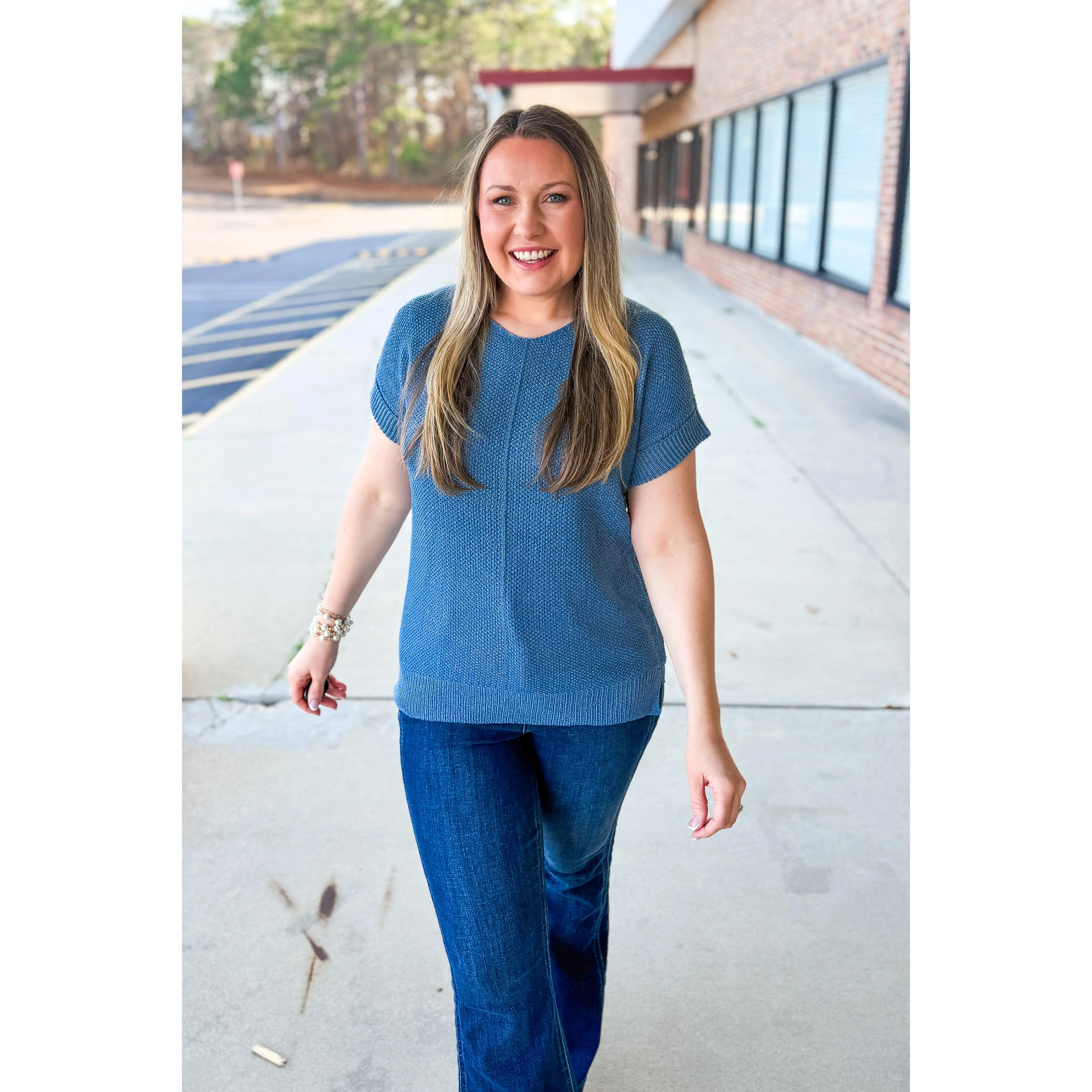 The Madison Top, Dusty Blue - TikTok Shop