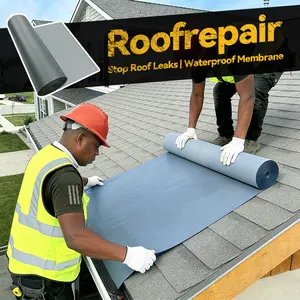 Roof Repair sealant Tape 39IN/19IN Heavy-Duty Waterproof Self-Adhesive Leak Barrier for RV Roofs Agricultural Sheds & Concrete Floors UV-Stable Flexible No-Tool Installation