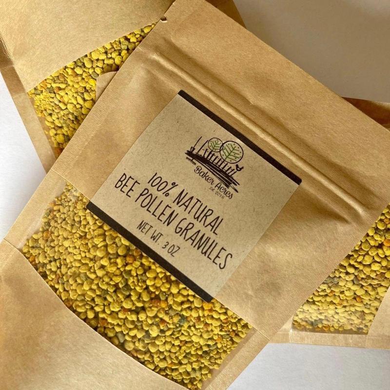 Raw Wildflower Bee Pollen Granules in Resealable Pouch | Dried Pollen Superfood Flavor Natural