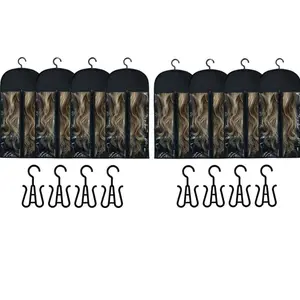 4/6/8 Pcs Wig Storage Bags with Hanger, Breathable & Portable for Multiple Wigs & Hair Extensions – Ideal for Home, Salon & Travel Use