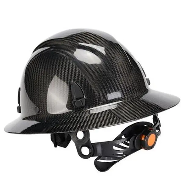 Vented Full Brim HDPE Safety Helmet (12.4 in) with 4-Point Ratchet Suspension, Large Snug Fit, Safety Equipment for Construction Work, Reliable Protection Against Impact Hazards, Ventilated, Stain & Dust Resistant, Unisex Heavy Duty Gear