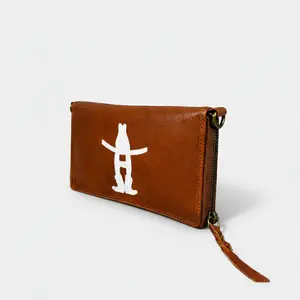 Frontier Rodeo Genuine Leather White Embroidered Organizer Bag | Houston Livestock Show and Rodeo