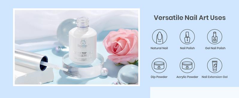 Beetles Gel Top Coat Glitter Soak Off Nail Polish with Gold Glitter for Nail Art and Long Nails Powder Manicure Cosmetic Uv Cutics #dealsforyoudays