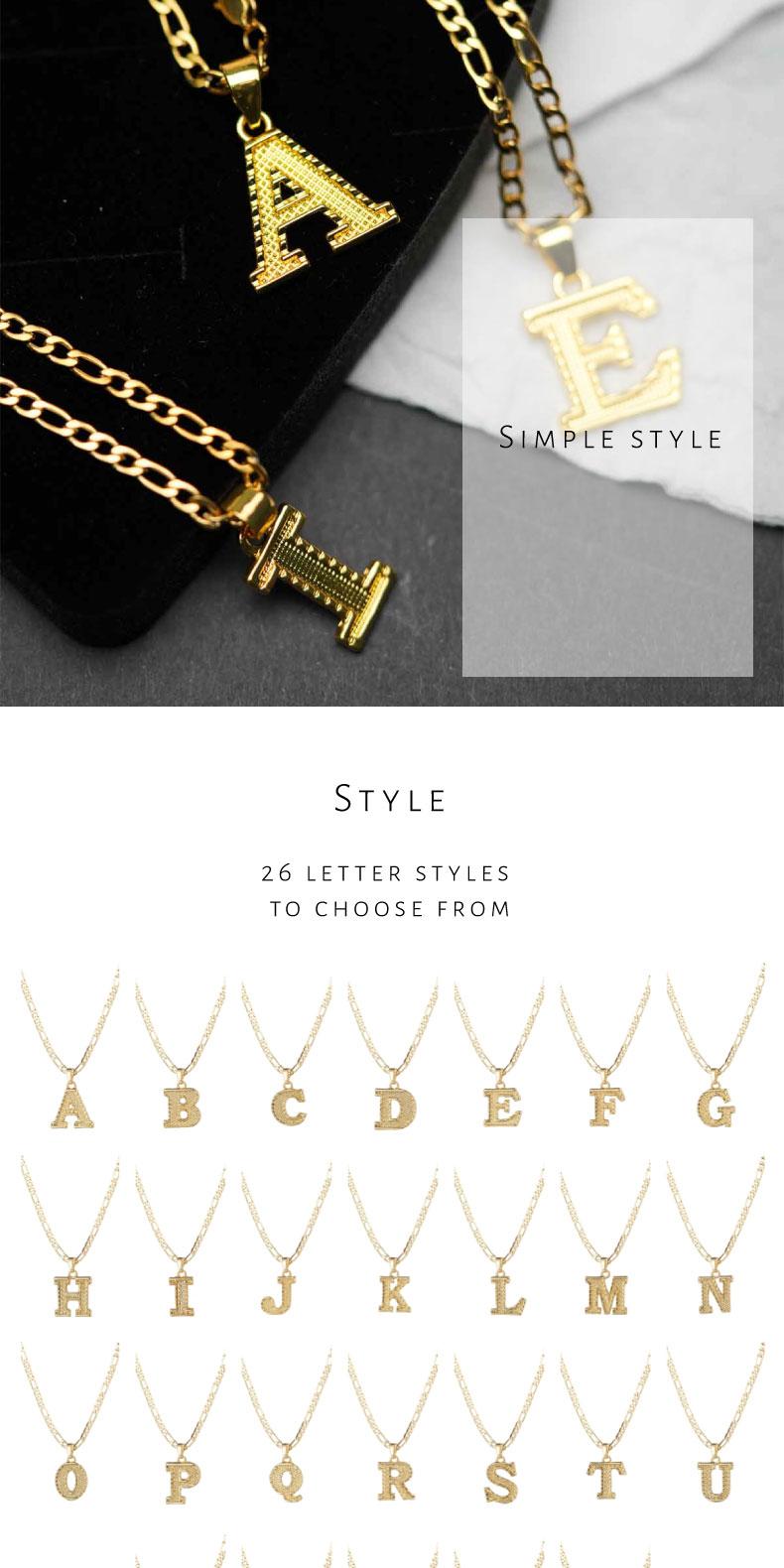 Charm Trendy 18K Gold Plated Initial Necklace for Women and Men,26 Letter Capital Monogram Pendant Necklace, Personalized Simple Elegant Jewelry ,Ideal Gift for Girlfriend on Birthday/Valentine's Day/Anniversary/Everyday,Exquisite Daily Outfit Decor