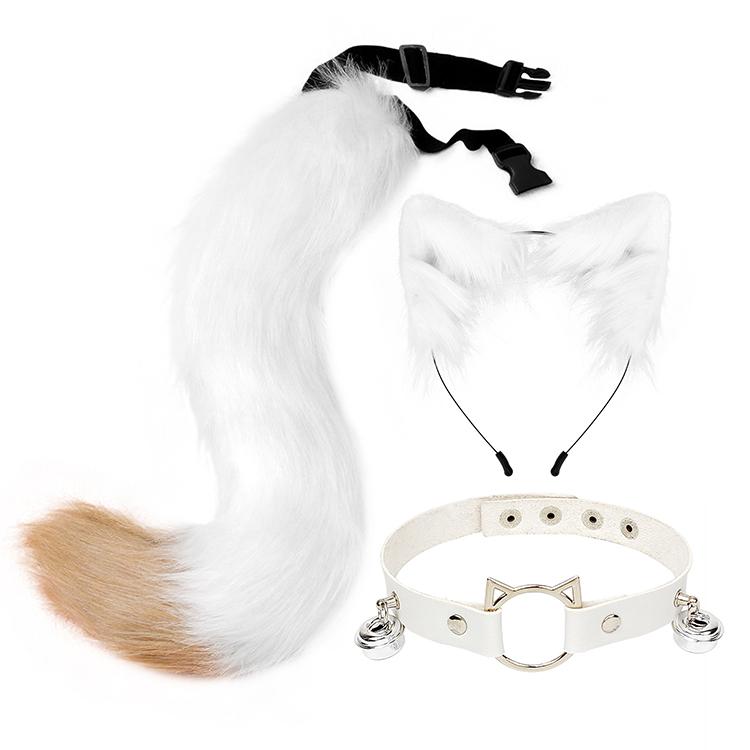 Fluffy Cat Ear & Tail Set with Collar – Cute Cosplay Outfit for Girls | Perfect for Anime, Halloween & Dress-Up   Festival