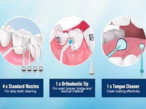 Water Dental Flosser Cordless for Teeth Pick Cleaning - Powerful Oral Irrigator with 6 Adjustable Modes,320ML Portable & Rechargeable IPX7 Waterproof Cleaner Picks A good helper for private teeth cleaning