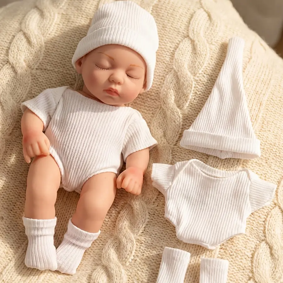 Cute Mini Doll Clothing Accessories Set, Doll Clothes Outfit, Reborn Doll for 7.8 Inch Dolls, Soft Breathable Fabric, Comfortable Wear, Perfect Gift, Lifelike Doll Clothing