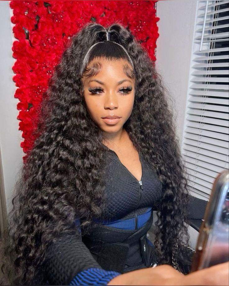 Bling Hair Water Wave 13x6 HD Lace Frontal Wig 30 32 Inch Transparent Lace Wig 13x4 13x6  Deep Wave Lace Frontal Human Hair Wigs For Women