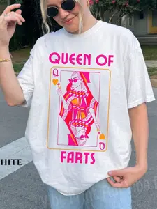 Butt Queen Comfortable Color T-Shirt | Funny Joke Shirt Fart Exchange Prank Gift for Her Unsuitable Fart T-Shirt Embarrassing Shirt Exchange