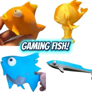 Gaming Fish! - Gaming accessories, room decoration, video games, funny, room decor, gag gifts, prop, party, desk toy, birthday, setup, memes, home, cute, battle royale, game gift collectible collectibles