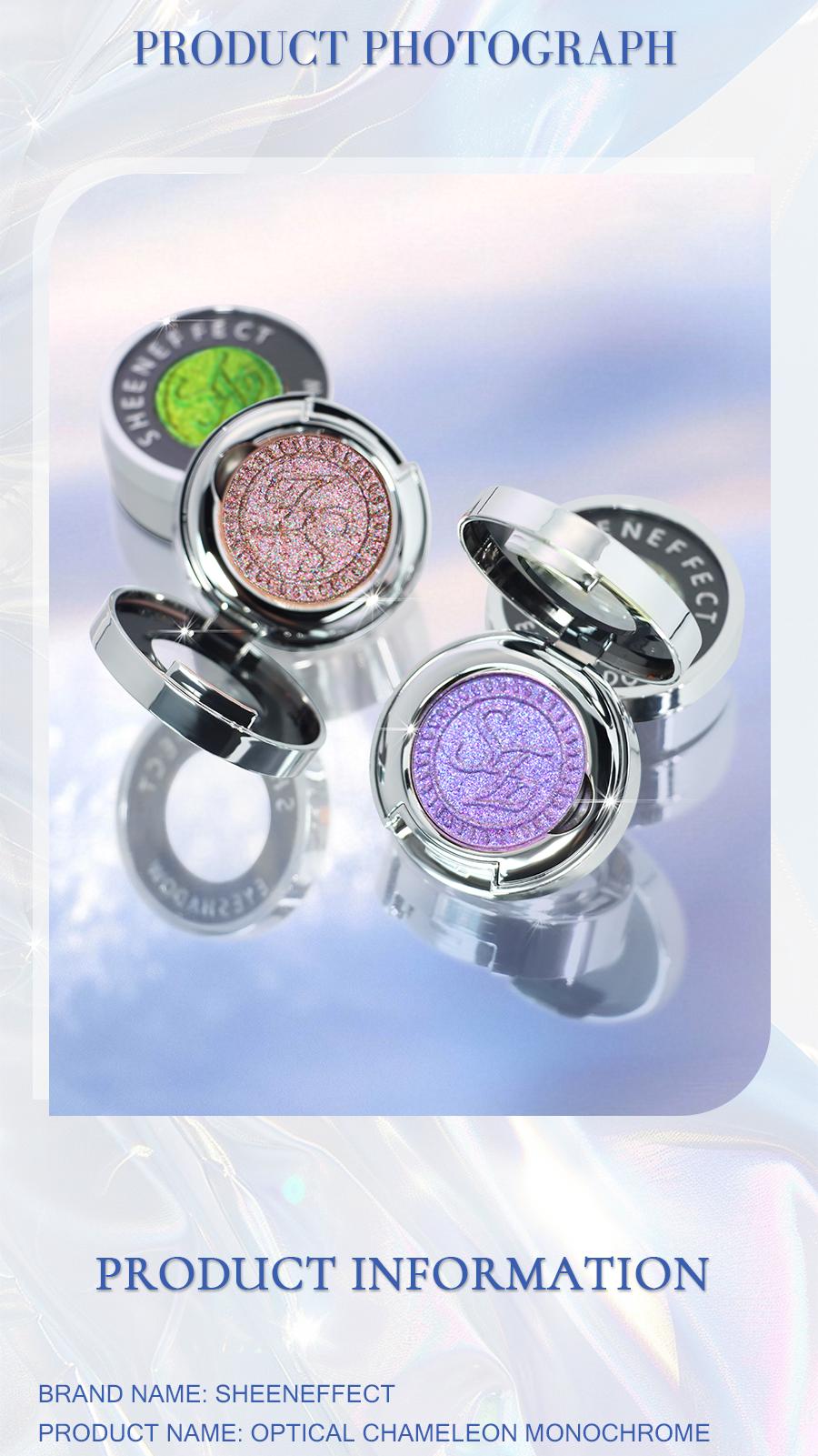 Chameleon Eyeshadow Highlighter Single Color Glitter Sparkling Colorful Shimmer Daily Light Makeup Eyeshadow Pearl and Colorful Pigment Palette