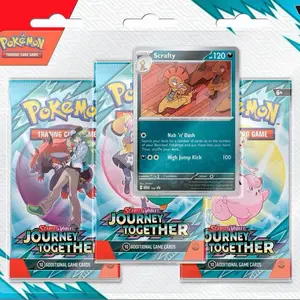 Pokemon TCG Scarlet and Violet Journey Together Scrafty (3 pack)