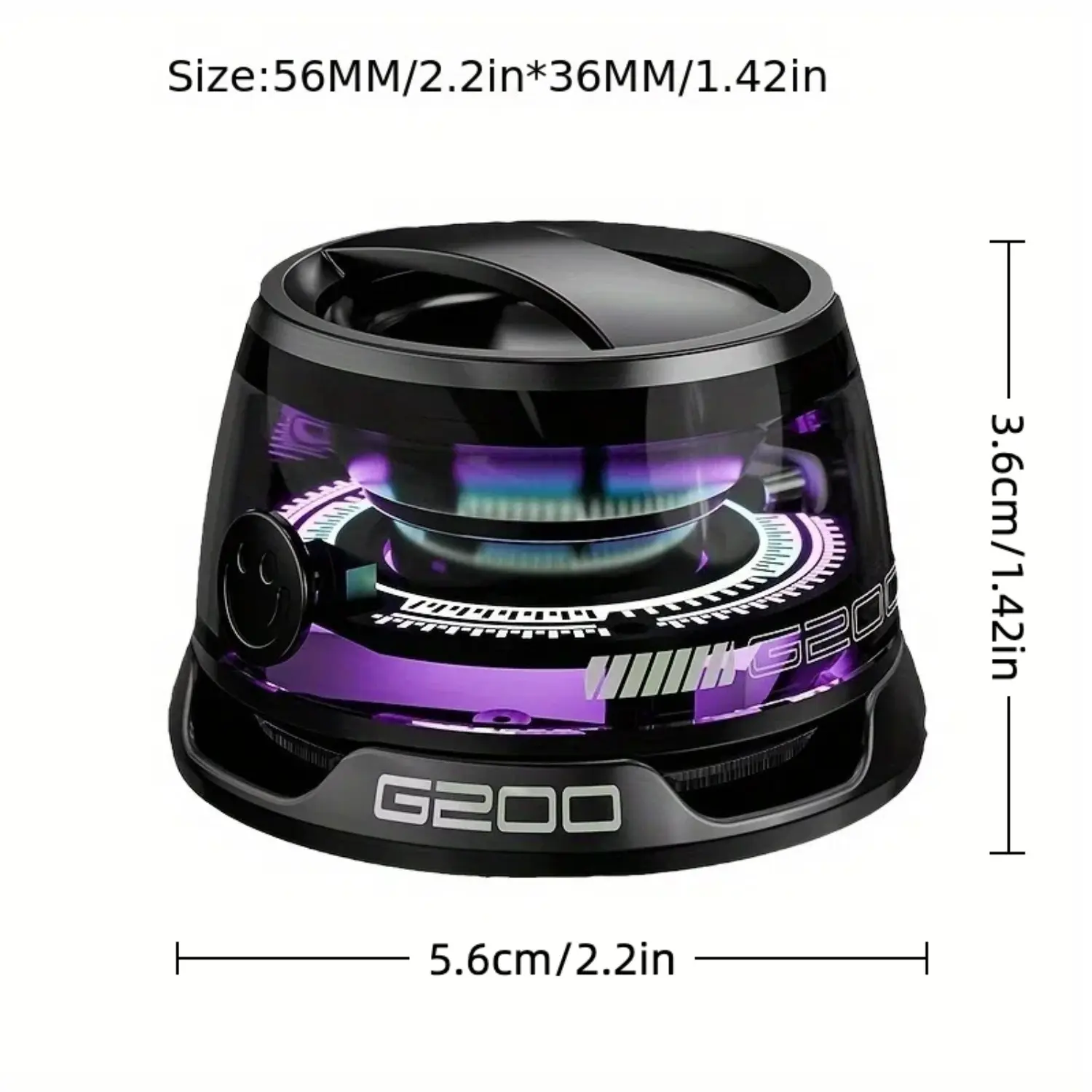Transparent Mini Multifunctional Wireless Bluetooth Speaker - 5W Loud Sound, RGB Function, Magnetic Portable Design, True Wireless Stereo Pairing, Gaming Accessory, for Travel & Smartphone Audio Compatibility, Multifunctional Wireless Speaker