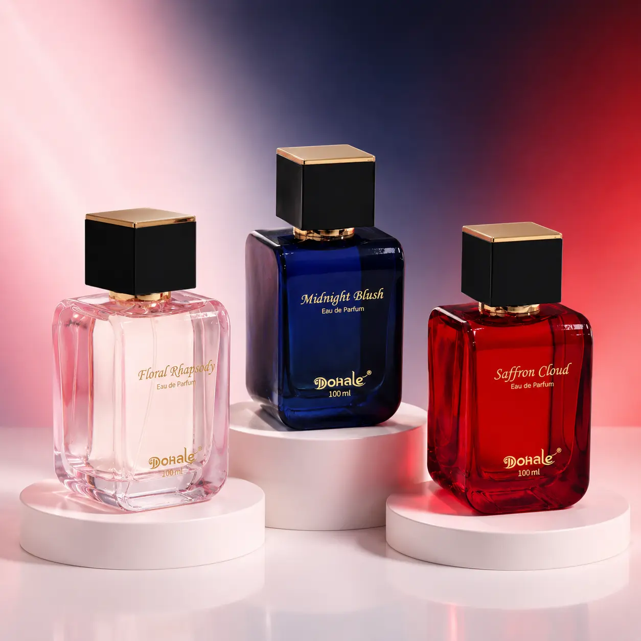 Dohale Floral Rhapsody Eau de Parfum for Women, 3.4 Fl Oz Floral Amber Perfume with Bergamot, Blackcurrant, Peony, Tuberose, Sandalwood, Amber & Musk, Long-Lasting Luxury Fragrance Gift Set