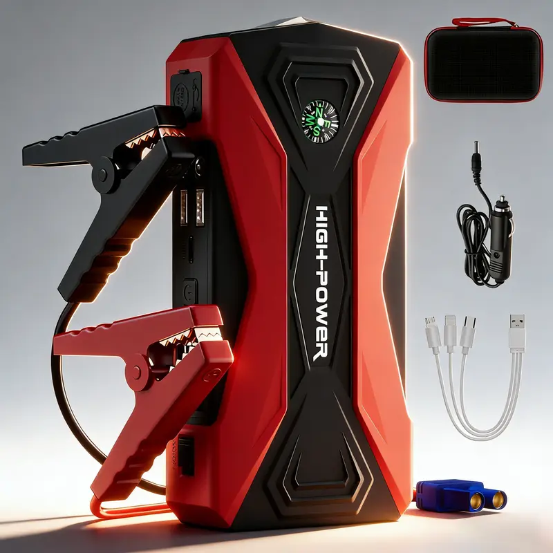 Easy Practical Portable Car Jump Starter, 2000A Car Battery Jump Starter , 12V Car Battery Essential Christmas gifts for car owners - Car emergency essentials!