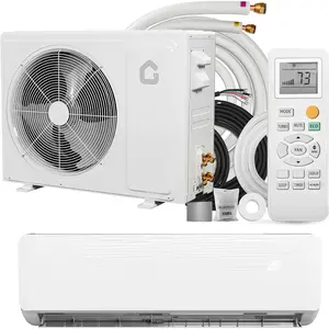 Wall Mounted Ductless Mini Split Air Conditioner and Heat Pump System with Remote Control，Cools Up to 750 Sq.Ft, Energy Efficient, White
