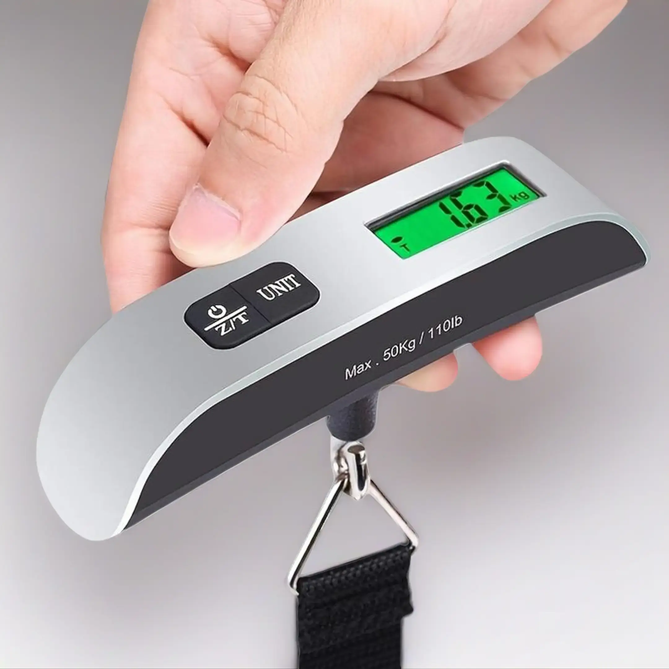 Fathers Day Gifts Portable Digital Hanging Luggage Scale - 50kg Handheld Baggage Device with Backlight Display, Temperature Measurement, Everyday Carry (Tools & Hardware, Hand Tools, Multitools & Accessories)