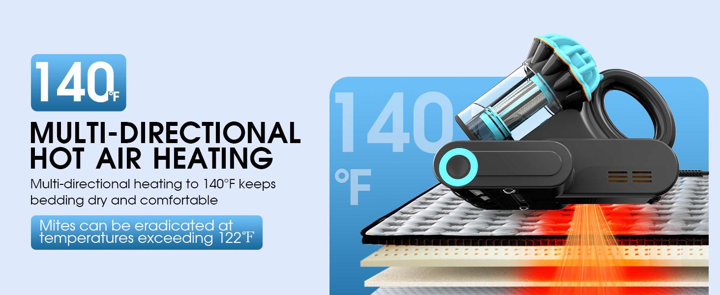 Belife M8 Mattress Vacuum Cleaner, Anti-allergen Dust Mite Bed Vacuum Cleaner with Safe UV Function & Hot Air & High Heating, 550W 18Kpa Powerful Suction Double-Cup Handheld Vacuum for Bed, Couch, Sofa, Corded Belife M8 Mattress Vacuum Cleaner, Anti-allergen Dust Mite Bed Vacuum Cleaner with Safe UV Function & Hot Air & High Heating, 550W 18Kpa Powerful Suction Double-Cup Handheld Vacuum for Bed, Couch, Sofa, Corded