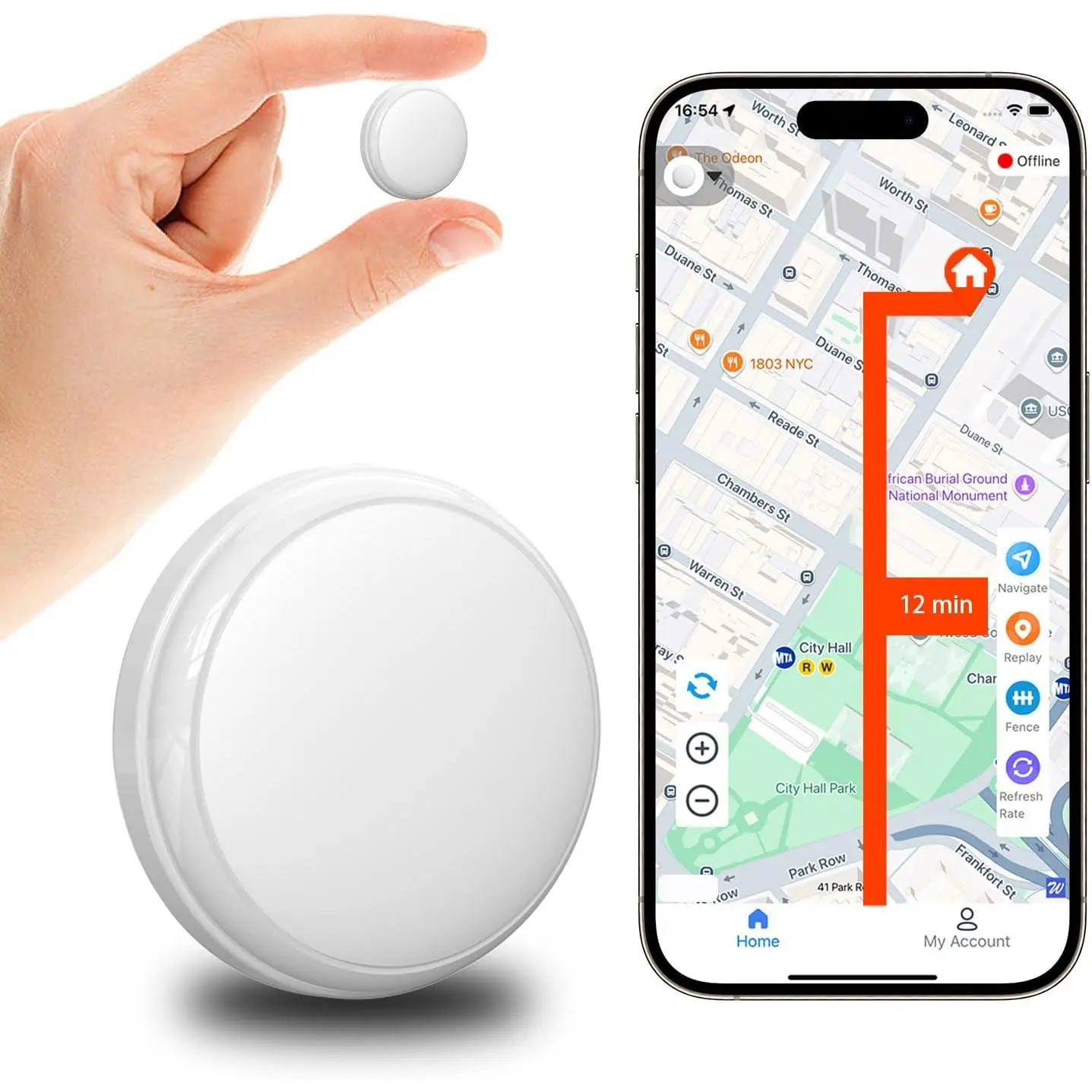 Compact Discreet GPS Tracker - No Subscription, Real-Time Tracking, Geofence Alert, Internet Connected, Waterproof, Long-Lasting Battery, Easy Mount, Monitoring, iOS & Android Compatible for Car Owners
