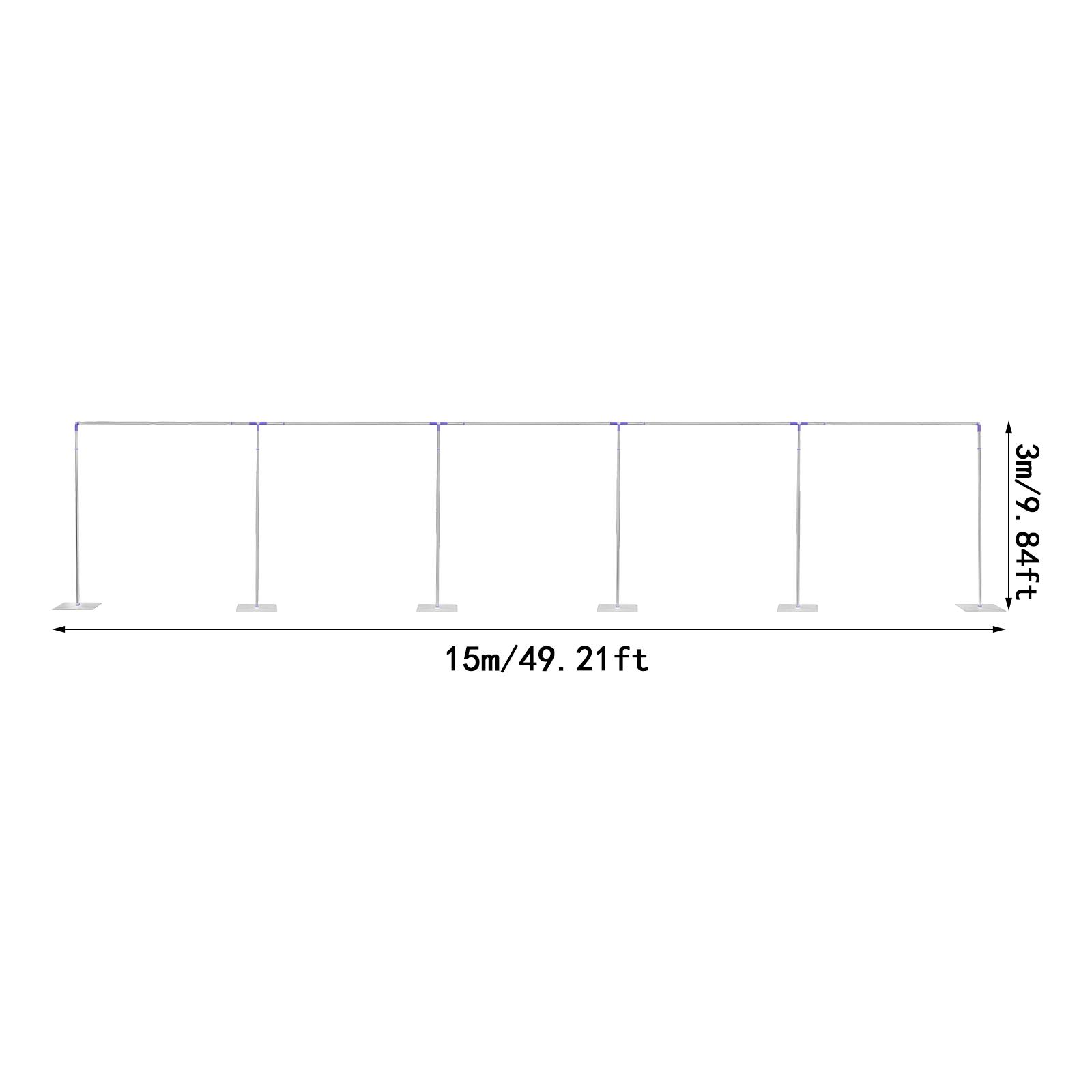 Large Wedding Decoration Stand Metal Rectangle Arch 3x15m Heavy Duty Freestanding With Base For Party Balloons Bouquets Silver Purple Large Wedding Decoration Stand Metal Rectangle Arch 3x15m Heavy Duty Freestanding With Base For Party Balloons Bouquets Silver Purple