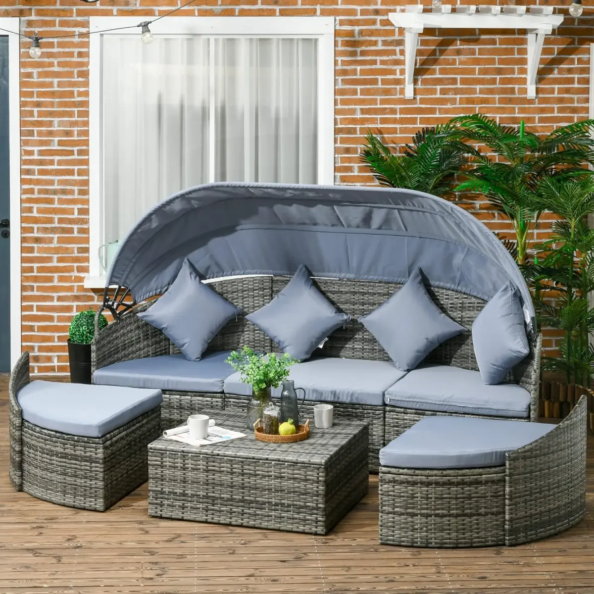 OnlineGymShop CB24240 Outdoor Rattan Daybed