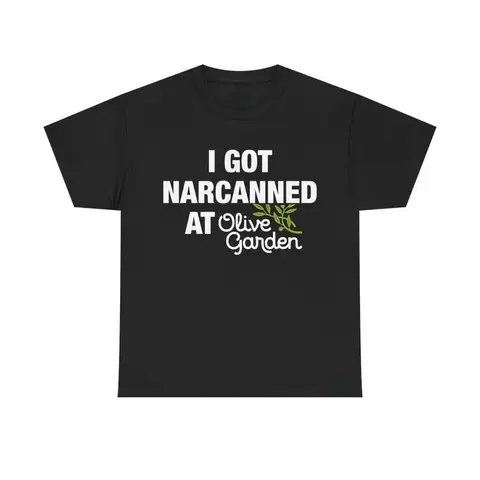 Men's Cotton Fitted Round Neck Short Sleeve T-Shirt - Menswear Fashion, 'I Got Narcanned' All Over Print, Athletic Chic Casual Streetwear Top