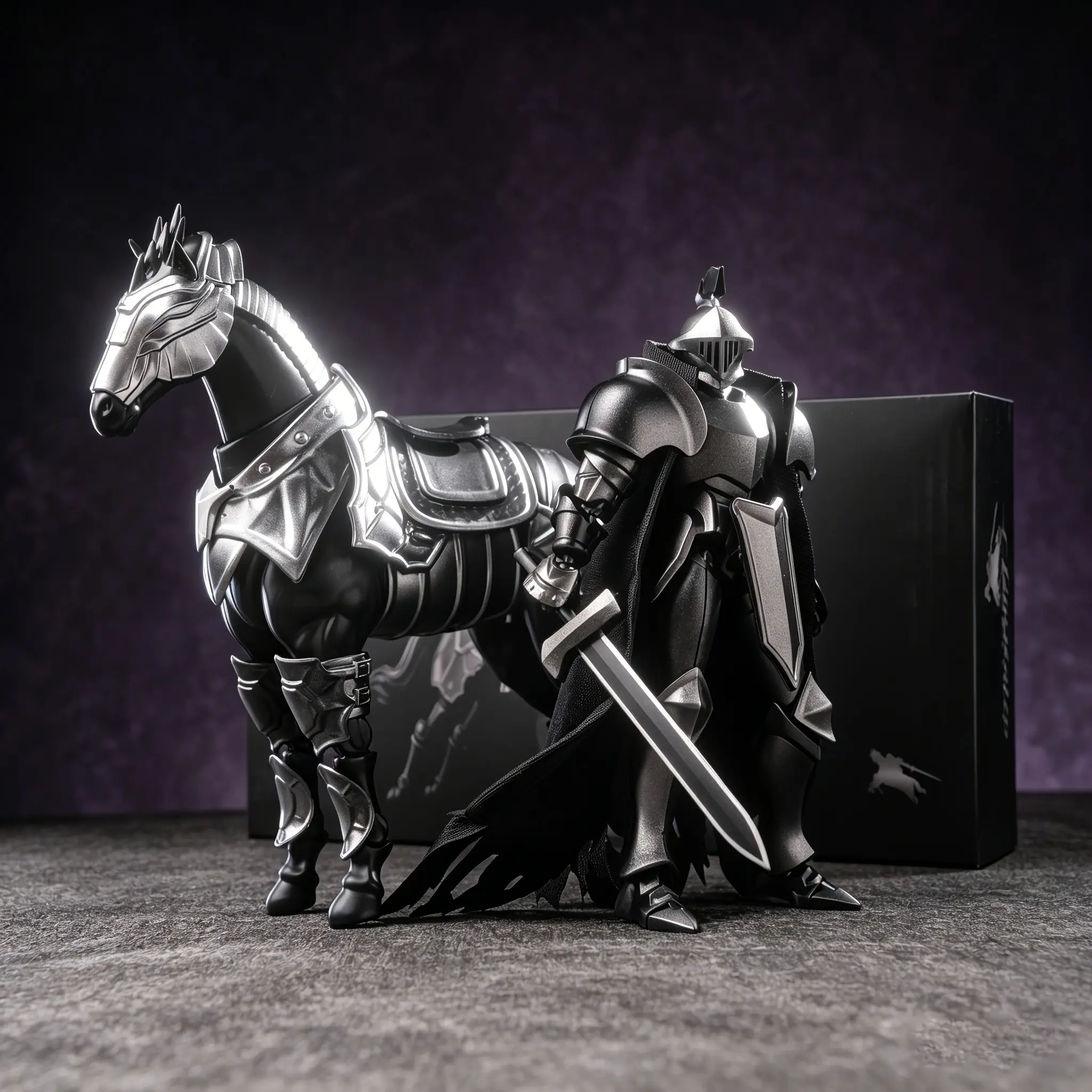Medieval Knight Model, DIY Assembly Toy, Full Body Jointed Figure with Horse, Weapons, Cloak & Helmet, Collectible Action Figurine, Articulated Figures, Desktop Decor, Gift Set, Boxed Model Figurine, Desktop Decor Figures