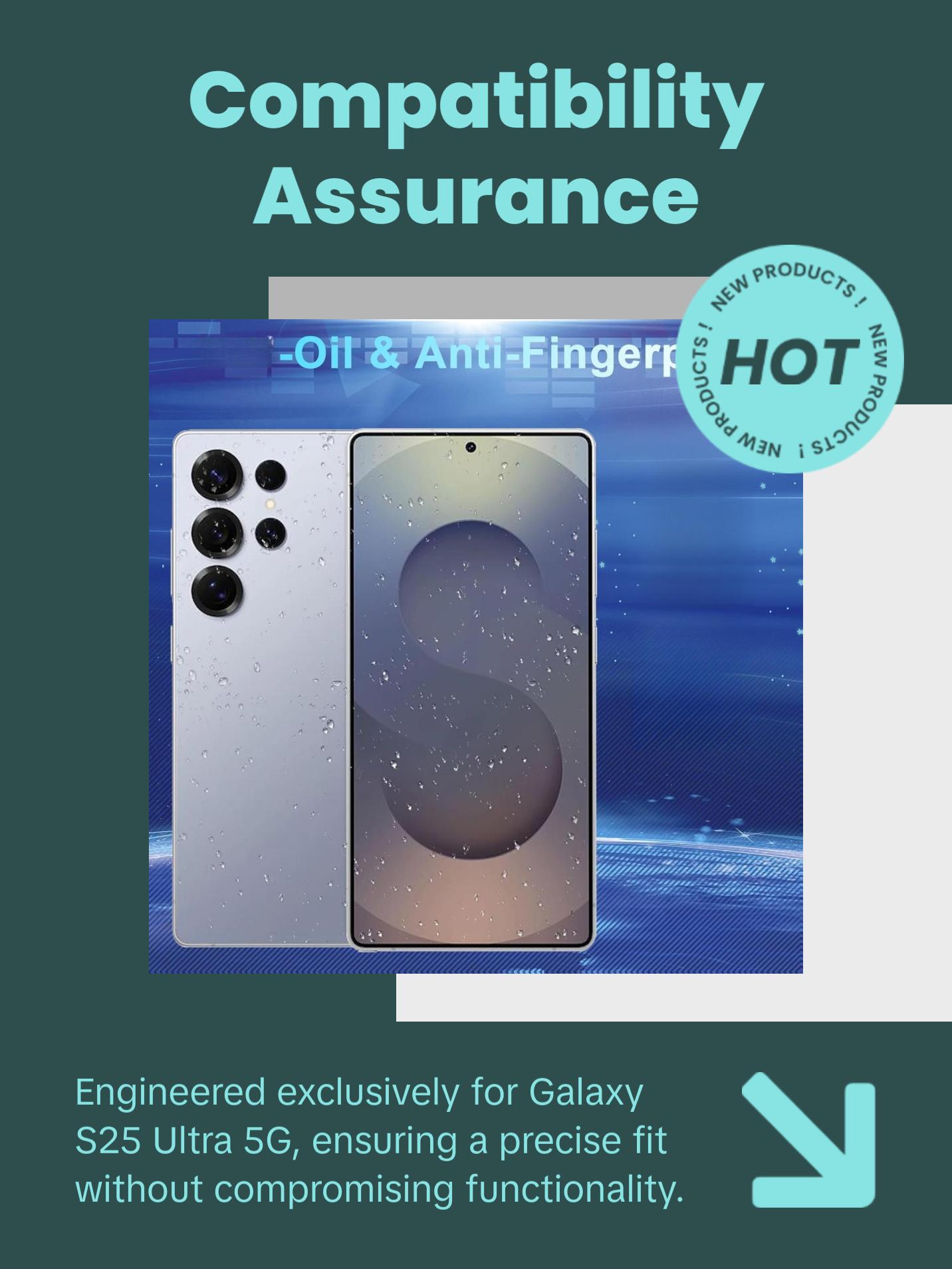 [2+2 Pack] Privacy Screen Protector Compatible with Galaxy S25 Ultra 5G - 2 Tempered Film + 2 Camera Lens Glass, High Clarity, Bubble Free, Anti-Spy Protection - Anti-Shatter Cases Protective